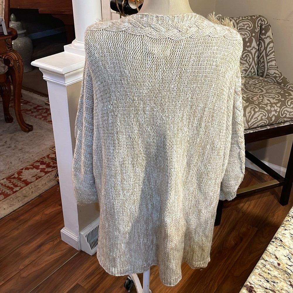 Cozy Cream cardigan from Anthropologie - Picture 5 of 10